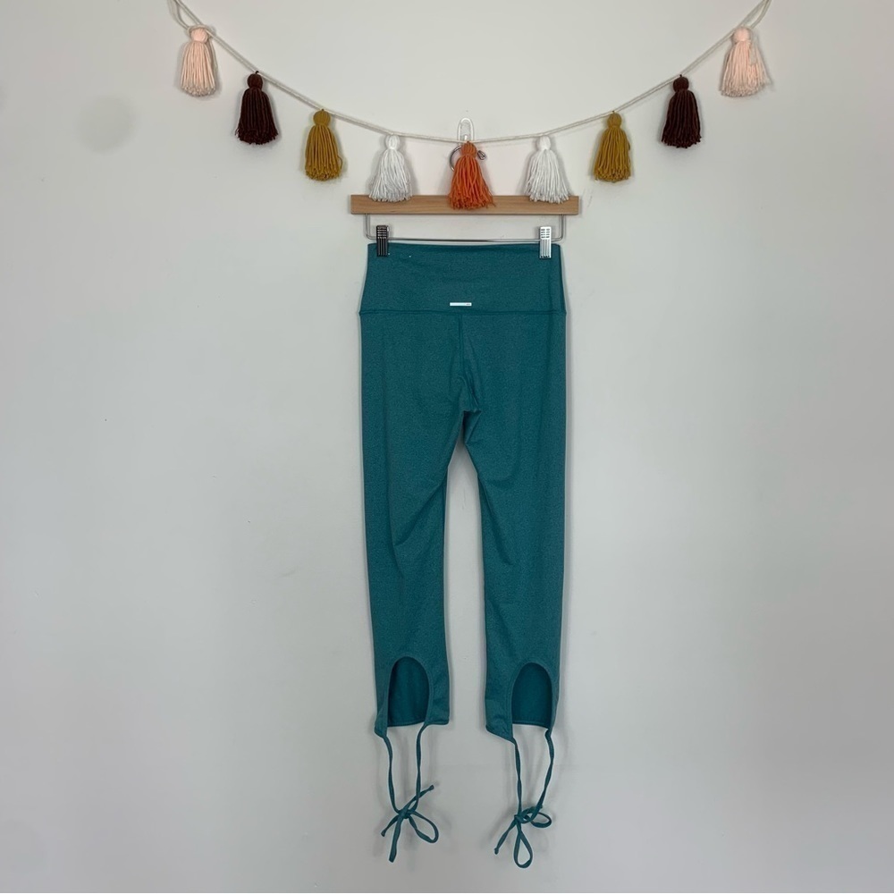 Aerie Tie Up Teal Blue Leggings Size Small - Picture 12 of 12